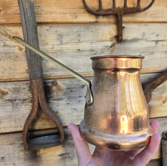 Vintage Copper Coffee Kettle Turkish/Indian Coffee - Picture 1 of 7